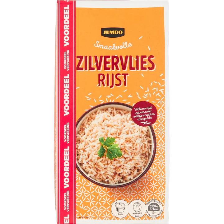 Jumbo Zilvervliesrijst Voordeelverpakking 1 kg