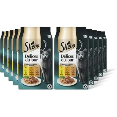 Sheba Delices du jour in saus kip/kalkoen 10pk
