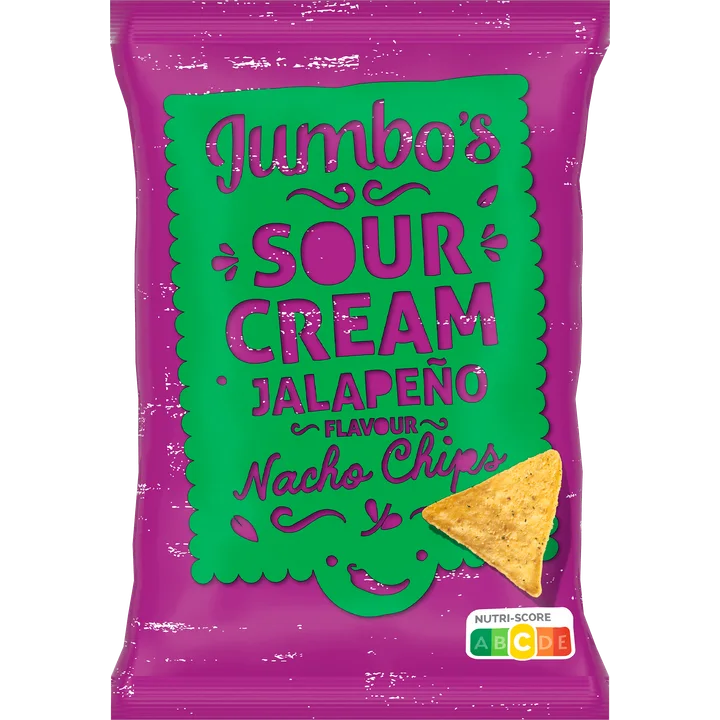 Jumbo's Nacho Chips Sour Cream Jalapeño Smaak 150 g