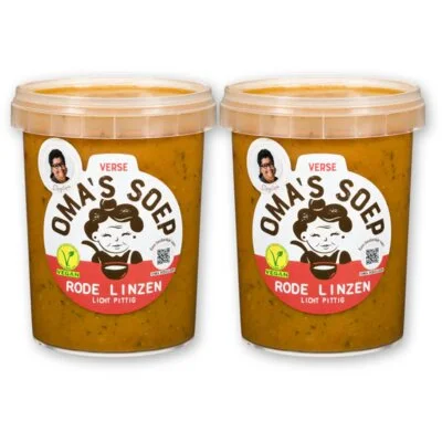 Oma's Rode linzen soep 2-pack
