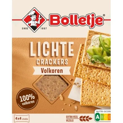 Bolletje Lichte Crackers Volkoren 4 x 4 Stuks 190 g