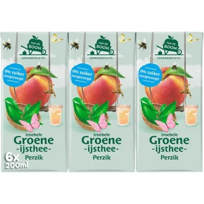 Van de Boom Troebele groene ijsthee perzik