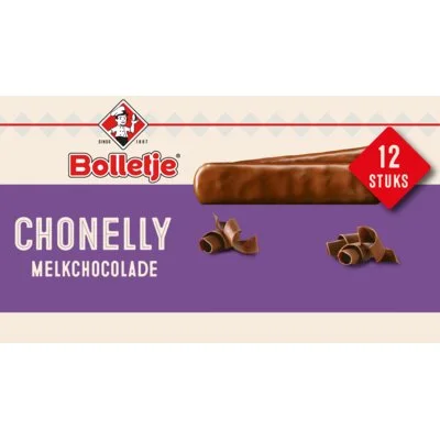 Bolletje Chonelly Melkchocolade 12 Stuks 190 g