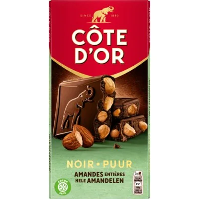Côte d'Or Chocoladereep puur met hele amandelen
