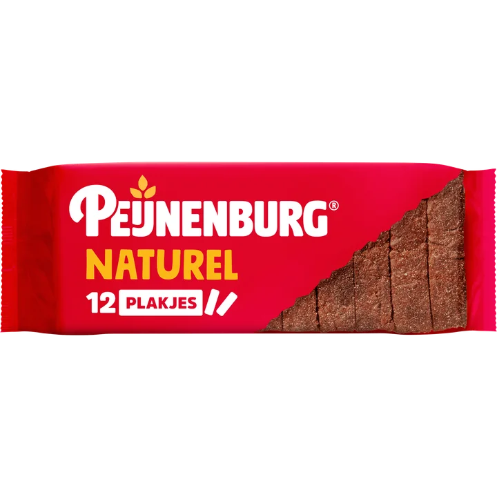Peijnenburg ontbijtkoek naturel gesneden 12 plakjes