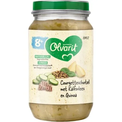 Olvarit Courgetteschotel kalfsvlees quinoa 8m+
