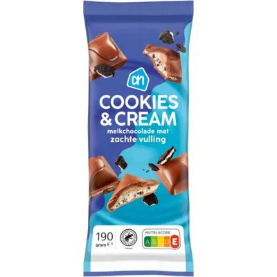 AH Reep melkchocolade cookies & cream