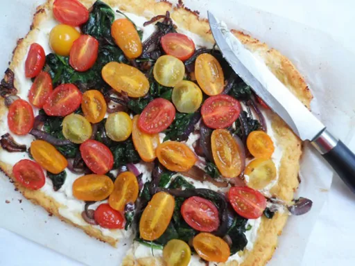 Bloemkooltaart met spinazie en ricotta