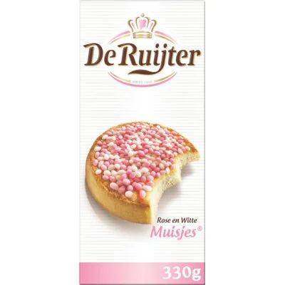 De Ruijter Rose en Witte Muisjes 330 g