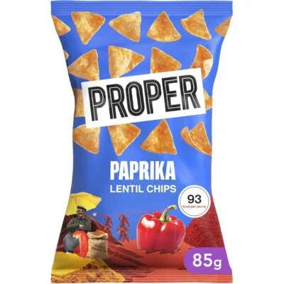 Proper Paprika lentil chips