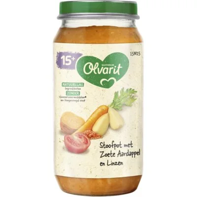 Olvarit Stoofpot met zoete aardappel linzen 15m+