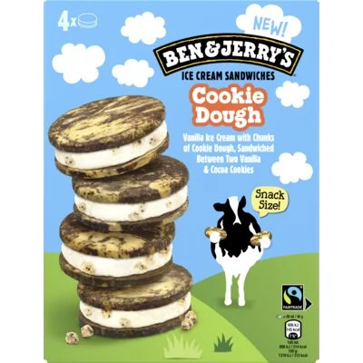 Ben & Jerry's Cookie dough sandwich