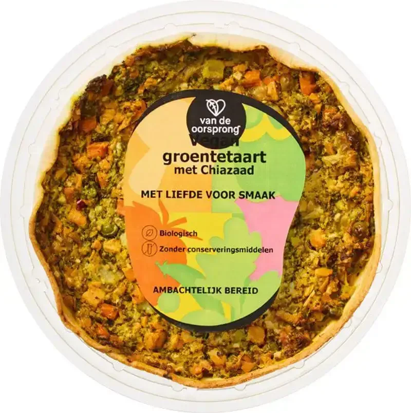 Vegan hartige taart