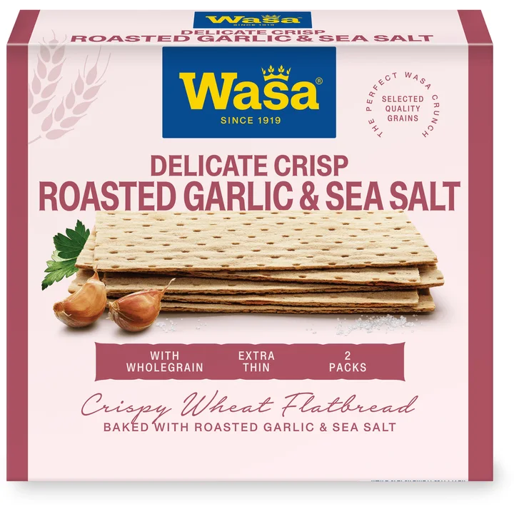 wasa Delicate Crisp Roasted Garlic & Sea Salt 190 g