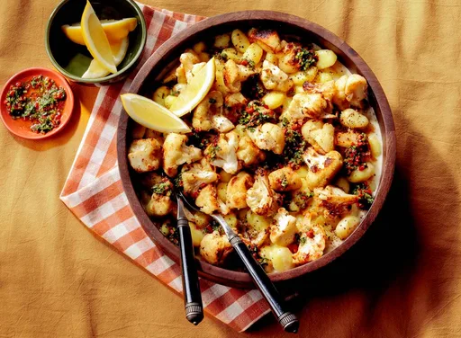 Bloemkoolsalade met geroosterde oesterzwam Hugo Kennis