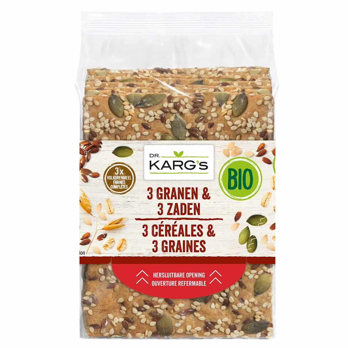 Crispbread 3 granen 3 zaden