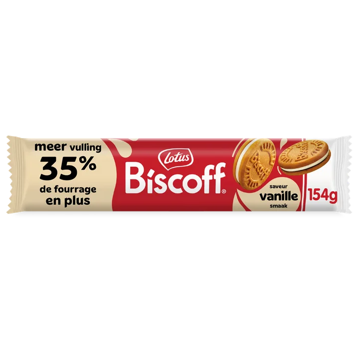 Lotus Biscoff Speculoos Gevuld Vanille 154g