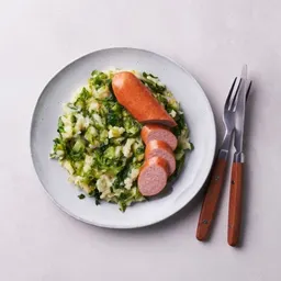 Boerenkoolstamppot met magere rookworst