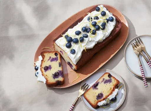 Blauwe bessen cake