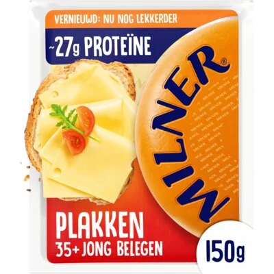 Milner Jong Belegen 35+ Kaas Plakken 150g