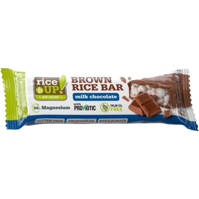 RiceUp Brown rice bar milk chocolate bel