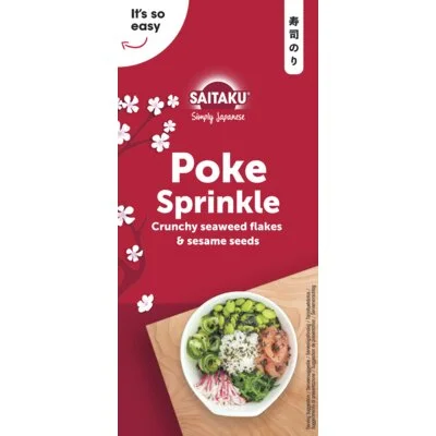 Saitaku Poke Sprinkle Crunchy Seaweed Flakes & Sesame Seeds 10g