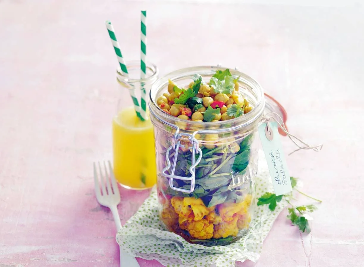 Bloemkool-kikkererwtensalade
