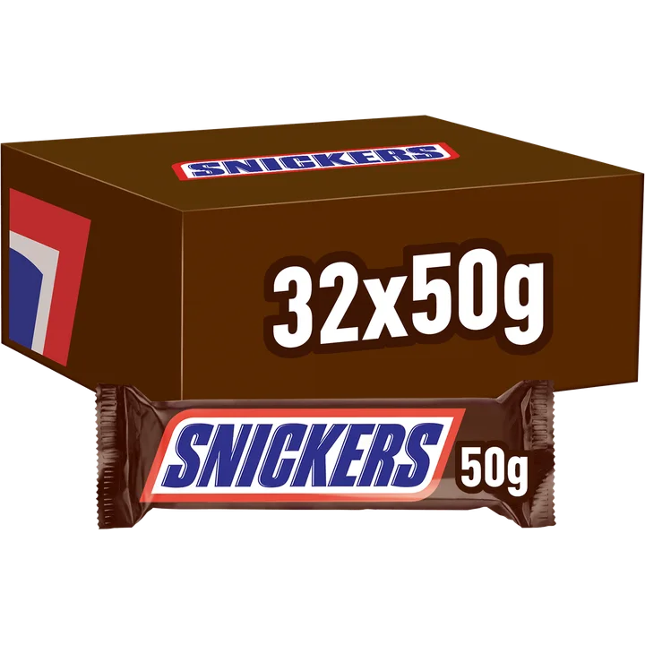Snickers Melk chocolade pinda repen singles doos