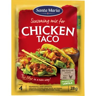 Santa Maria Kruidenmix chicken taco