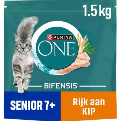 Purina ONE Senior 7+ rijk aan kip