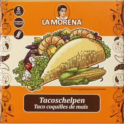 La Morena Tacoschelpen naturel