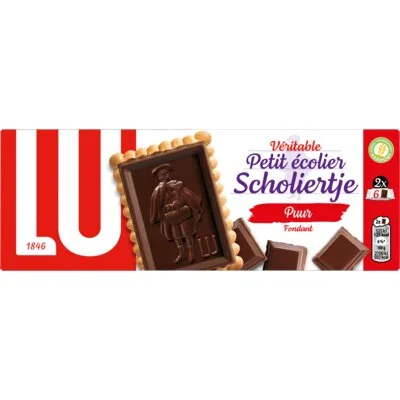 LU Scholiertje Chocolade Koekjes Puur (2x75 g) 150g
