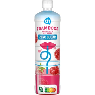 AH Siroop framboos 0% suiker toegevoegd