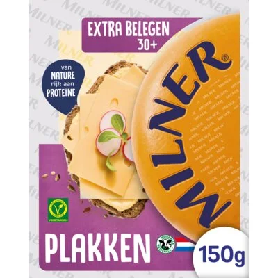 Milner Extra Belegen 30+ Kaas Plakken