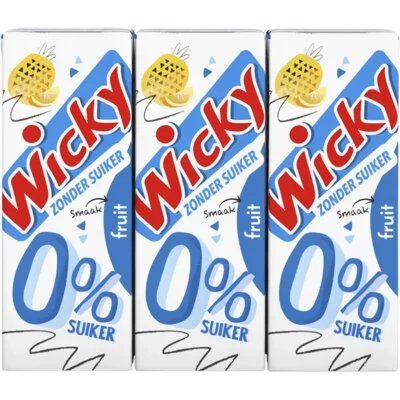Wicky Fruit 0% suiker 6-pack