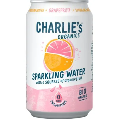 Charlie's Organics sparkling grapefruit 12-pack