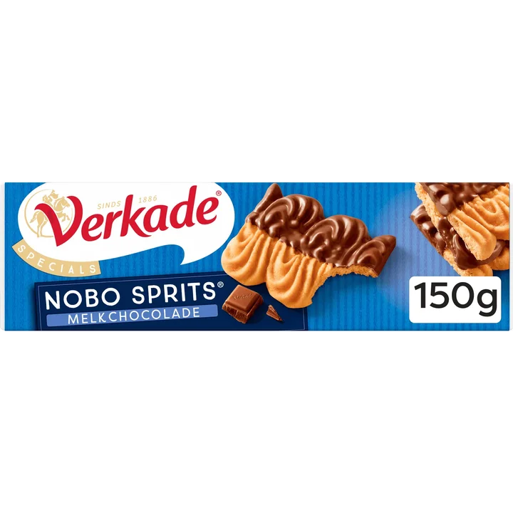 Verkade Specials Nobo Sprits koek melkchocolade 150 g