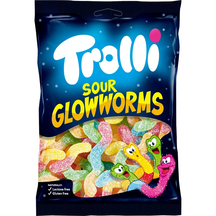Trolli Sour Glowworms 200 g