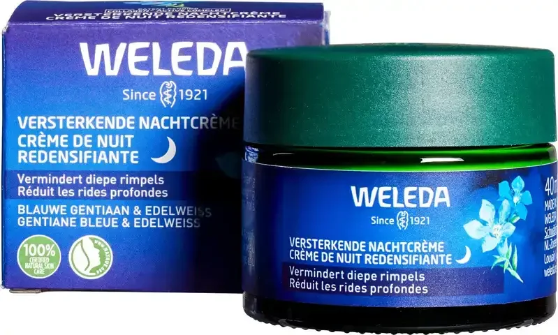 Versterkende nachtcrème blauwe gentiaan en edelweiss - 50+ huid