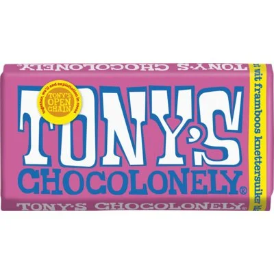 Tony's Chocolonely Reep wit framboos knetter