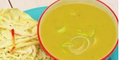 Aardappelpreisoep met bieslookolie