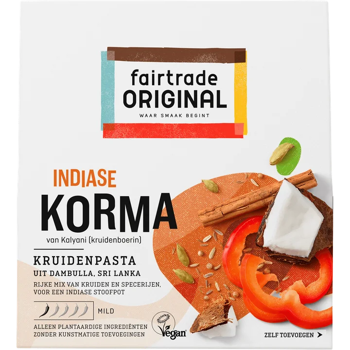 Fairtrade Original Indiase Korma Kruidenpasta 75 g