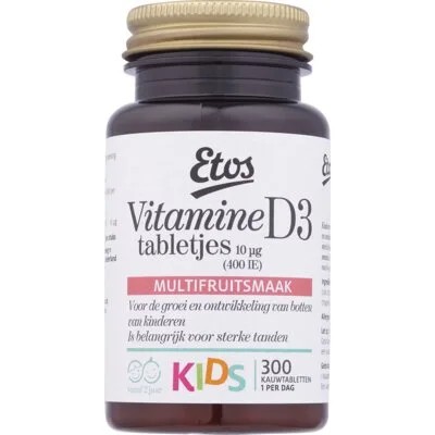 Etos Kids vitamine D tabletjes multifruit