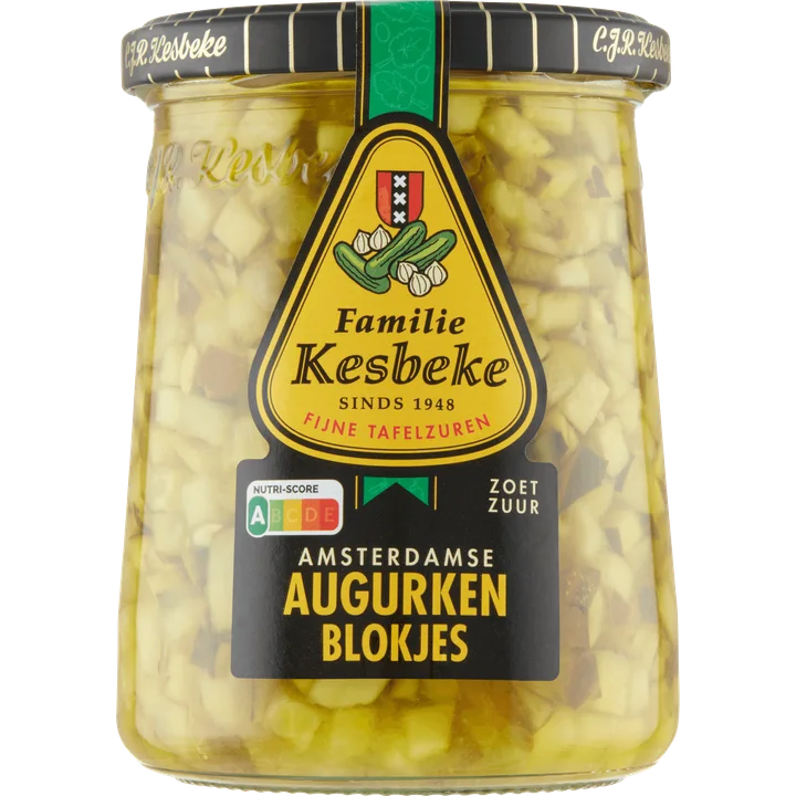 Kesbeke Amsterdamse Augurken Blokjes 495 g