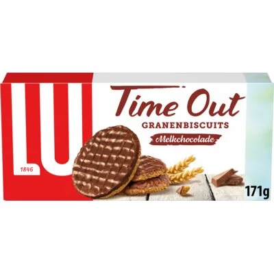 LU Time Out Granenbiscuits Melkchocolade 6 x 2 stuks