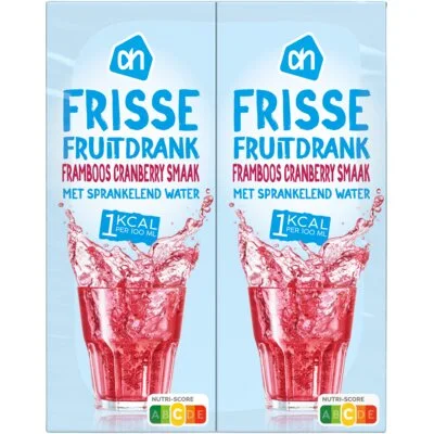 AH Frisse fruitdrank framboos 1kcal