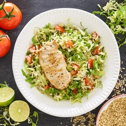 Andijvie tomaatrijst met een filetlapje