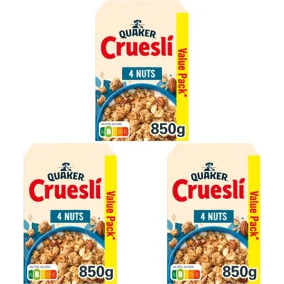 Quaker Cruesli 4 nuts VP 3-pack