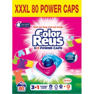 Color Reus 3+1 Power caps wasmiddel capsules kleur