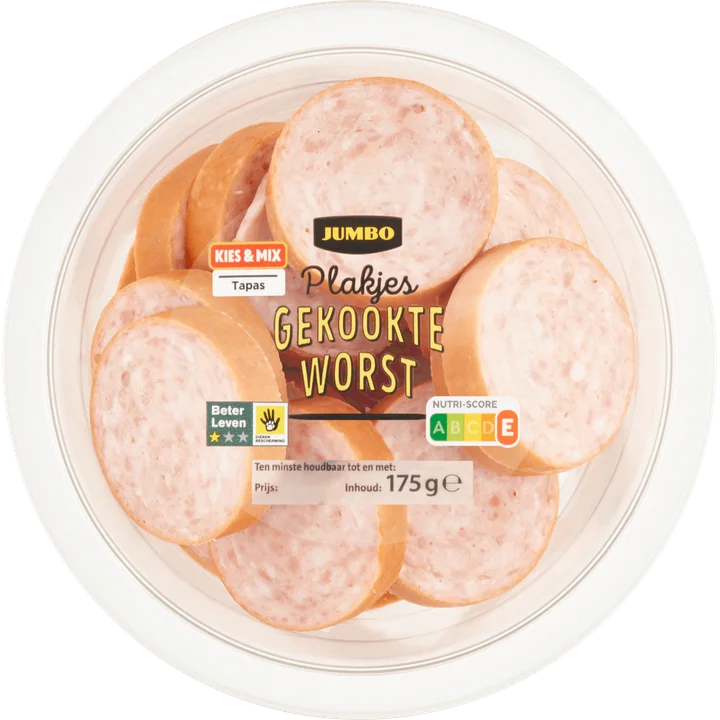 Jumbo Plakjes Gekookte Worst 175 g